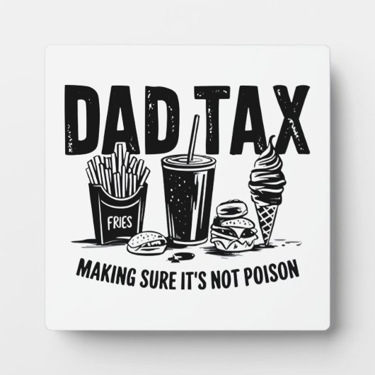 Retro papa belasting noodlijdende snack kunst fotoplaat (Voorkant)