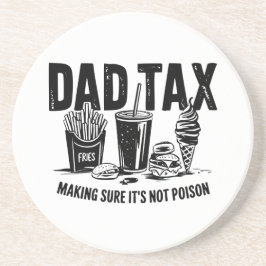 Retro papa belasting noodlijdende snack kunst zandsteen onderzetter
