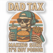 Retro papa belasting om ervoor te zorgen dat het n sticker (Voorkant)