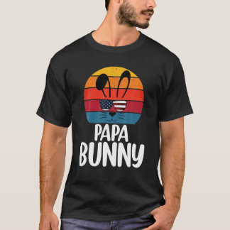 Retro Papa Bunny, Happy Easter Papny Matchin T-shirt