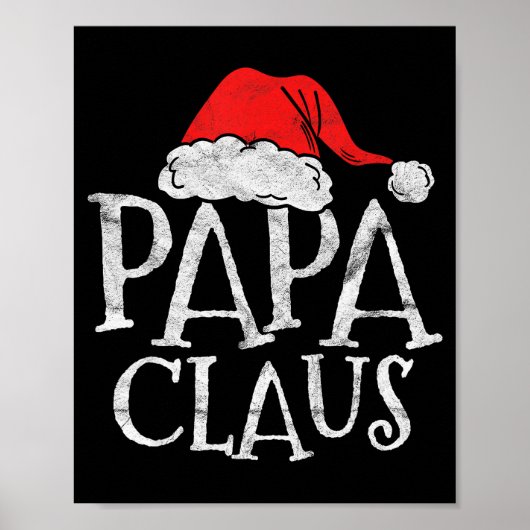 Retro Papa Claus Gift Funny Christmas Santa Costum Poster (Voorkant)