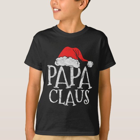Retro Papa Claus Gift Funny Christmas Santa Costum T-shirt (Voorkant)