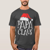 Retro Papa Claus Gift Funny Kerstkerstkerstkerstke T-shirt (Voorkant)