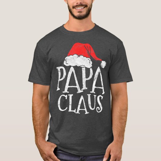 Retro Papa Claus Gift Funny Kerstkerstkerstkerstke T-shirt (Voorkant)