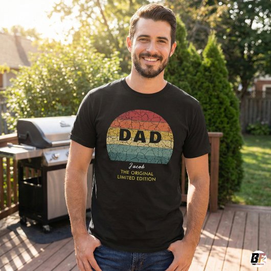 Retro PAPA De Originele Beperkte Editie Aangepaste T-shirt