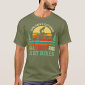 Retro Papa Dirt Bike Gift Dad Dirtbike Gifts T-shirt (Voorkant)