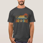 Retro papa grap grappige 'papa-een-basis' trotse v t-shirt (Voorkant)