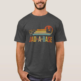 Retro papa grap grappige 'papa-een-basis' trotse v t-shirt