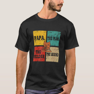Retro Papa Man De Lasser De Legende Fami T-shirt