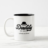 Retro Papa Papa Vaderdag Aangepaste naam Tweekleurige Koffiemok (Links)