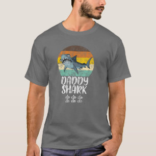 Retro  papa Shark doet het wel T-shirt