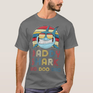 Retro papa SharksGift for Father Mannen T-shirt