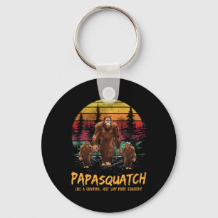 Retro Papa Squatch Als Een Opa Grappige Bigfoot Sa Sleutelhanger
