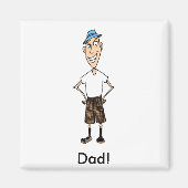 Retro papa Vaders Dag Magneet (Voorkant)