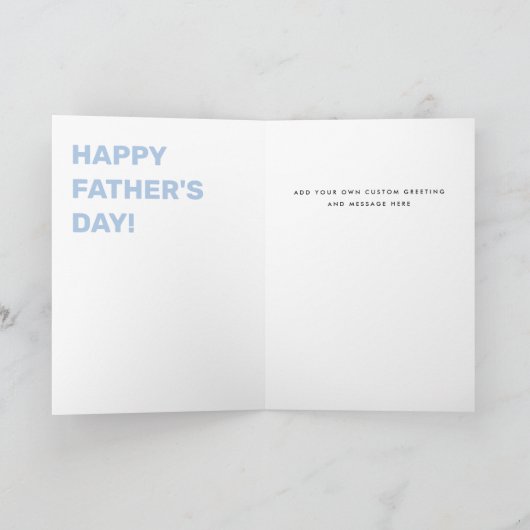 Retro papa we houden van je foto harten vaders dag feestdagen kaart (Binnen)