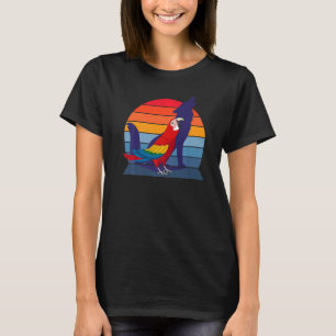 Retro papegaai I Huilende wolf I Schreeuwende scha T-shirt