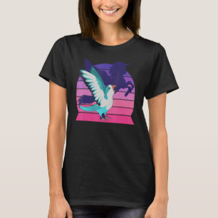 Retro Papegaai I Vleugelige Eenhoorn I Schreeuwend T-shirt