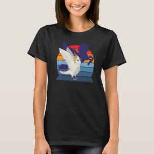 Retro Papegaai I Vleugelige Eenhoorn I Schreeuwend T-shirt