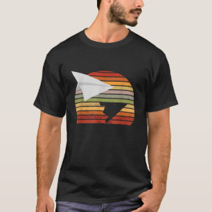 Retro Papier Vliegtuig Vliegtuig Papier Vliegtuig T-shirt