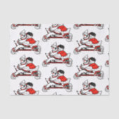 RETRO Papieren zakdoekje van de Valentijnsdag Tissuepapier (Voorkant)