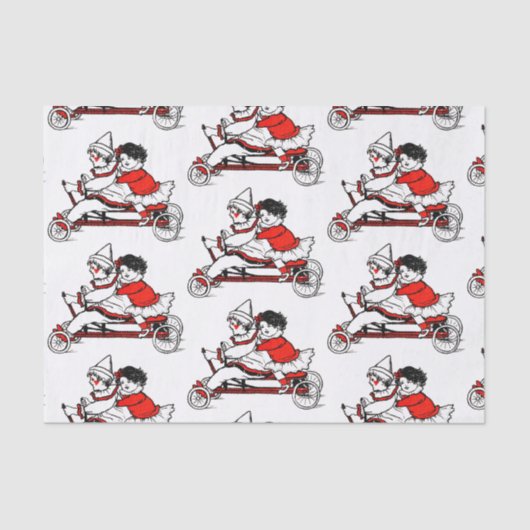 RETRO Papieren zakdoekje van de Valentijnsdag Tissuepapier (Voorkant)