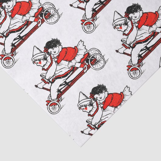 RETRO Papieren zakdoekje van de Valentijnsdag Tissuepapier (Detail)