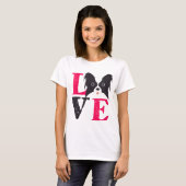  Retro Papillion Love Cute Funny Dog Lover T-shirt (Voorkant volledig)