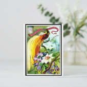 Retro Paradise Bird Postacard Briefkaart (Staand voorkant)