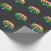 Retro  Paraglider Skydiver Parachute Sports Cadeaupapier (Hoek)