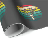 Retro  Paraglider Skydiver Parachute Sports Cadeaupapier (Rol Hoek)