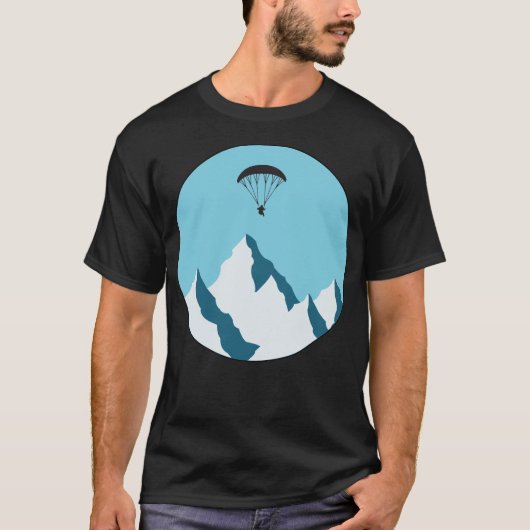 Retro Paragliding Pilot Skydiving 80s Paraglider T-shirt (Voorkant)