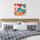 Retro Paraplu Regenachtige Dag Pop Art Canvas Afdruk (Insitu (Slaapkamer))