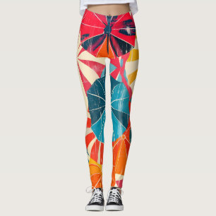 Retro Paraplu Regenachtige Dag Pop Art Leggings