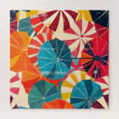 Retro Paraplu Regenachtige Dag Pop Art Legpuzzel (Horizontaal)