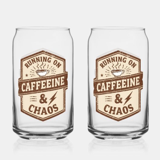 Retro Parent and Coffee Lover Humor Blikvorm Glas (Voorkant)