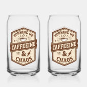 Retro Parent and Coffee Lover Humor Blikvorm Glas (Achterkant)