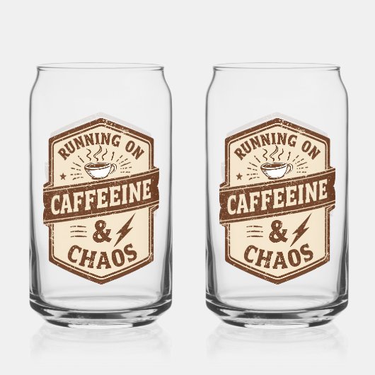 Retro Parent and Coffee Lover Humor Blikvorm Glas (Achterkant)