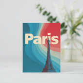 Retro Parijs Briefkaart (Staand voorkant)