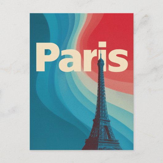 Retro Parijs Briefkaart (Voorkant)