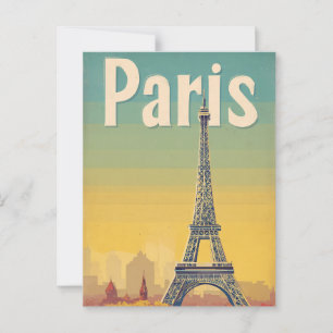 Retro Parijs Briefkaart