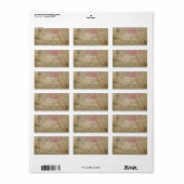 Retro Parijs Chic Huwelijk Stickers Adreslabels (Full Sheet)