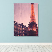 Retro Paris - altijd een goed idee - omcirkeld Can Canvas Afdruk (Insitu (Houten vloer))