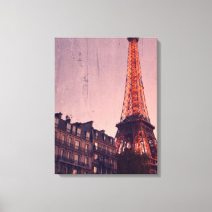 Retro Paris - altijd een goed idee - omcirkeld Can Canvas Afdruk