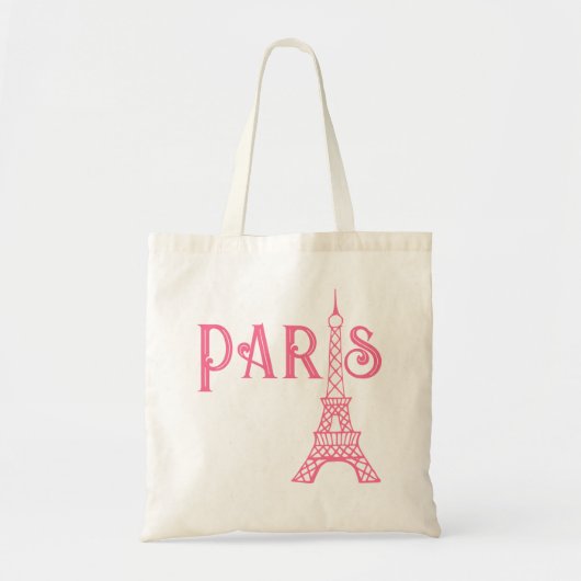 Retro Paris Eiffeltoren Canvas tas (Voorkant)