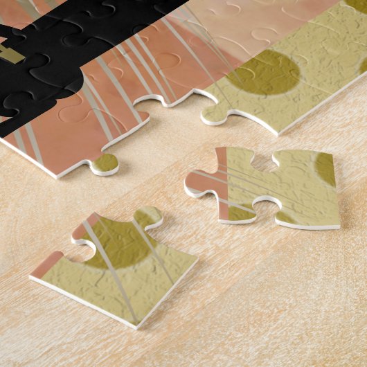 Retro Paris Mode Scène Puzzel (Zijkant)