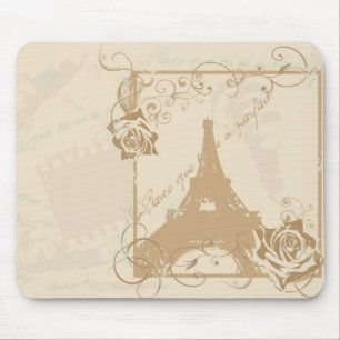 Retro Paris Mousepad Muismat