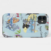 Retro Paris Podle Collage Case-Mate iPhone Case (Achterkant (horizontaal))