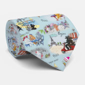 Retro Paris Podle Collage Stropdas (Opgerold)