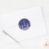Retro Paris Ronde Sticker (Envelop)