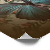 retro parisian mode floral Victoriaans Poster (Hoek)